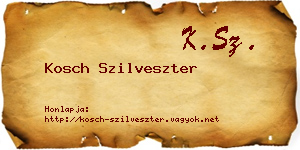 Kosch Szilveszter névjegykártya